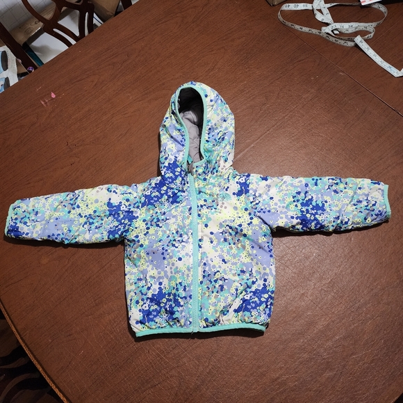 The North Face Other - The North Face Gray and Teal 2-Sided Toddler Puffer Jacket